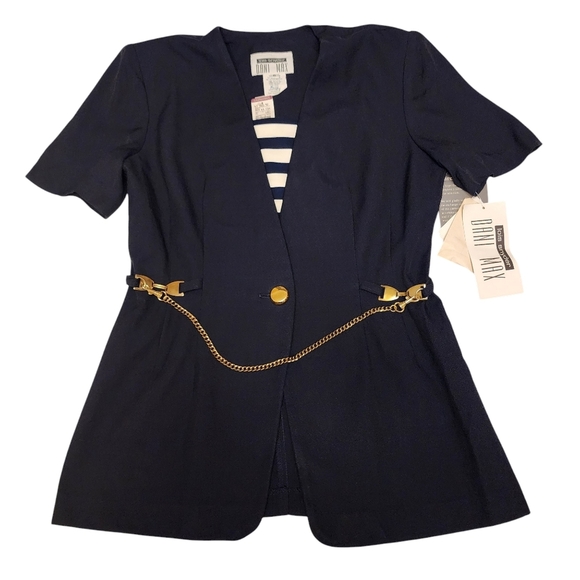 Vintage Short Sleeve Nautical Blazer Sz 6 NWT - Picture 5 of 15